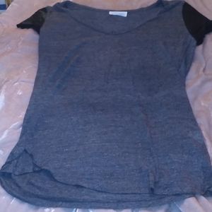 L Zara soft t faux leather sleeves